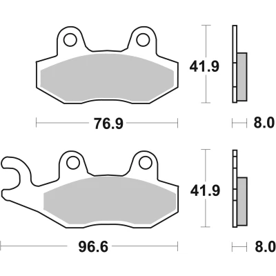 Kuva BREMBO Sinter Offroad 07SU12SX Jarrupalat Edessä ja takana