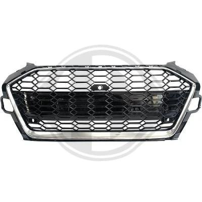 Kuva DIEDERICHS 1020841 Etusäleikkö Edessä Kromi/musta Kameralla AUDI: A4 B9 Avant