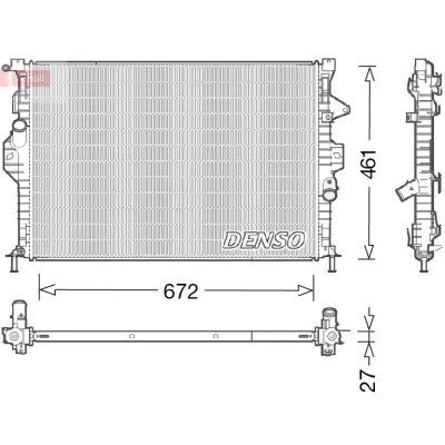Kuva DENSO DRM10048 Jäähdytin 672 477 27