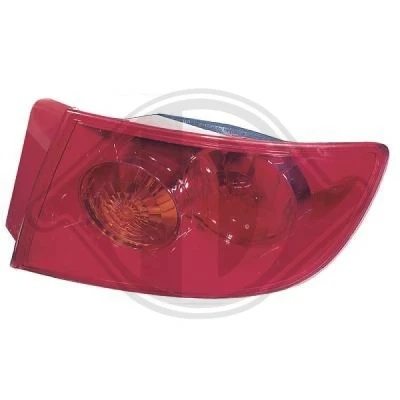 Kuva DIEDERICHS 5618091 Takavalot Vasen Uloin osa Punainen Ilman lampun kantaa MAZDA: 3 Sedan