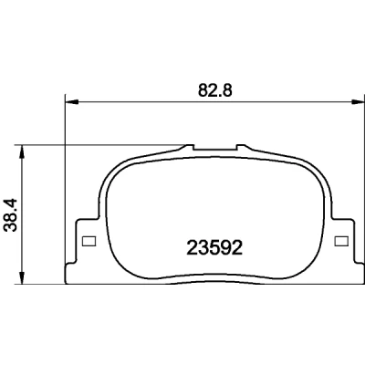Kuva HELLA 8DB 355 010 001 Jarrupalat Ei kulumisenilmaisimelle TOYOTA: Prius II Liftback, Camry IV Sedan