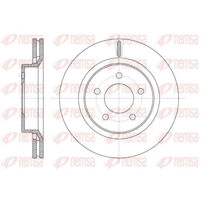 Kuva REMSA Jarrulevy CHRYSLER: 300M Sedan Etuakseli 297mm 26mm 5 Tuuletettu 61360.10 4779133AA,4779133AB,4779133AC,DCA6136010 Jarrulevyt