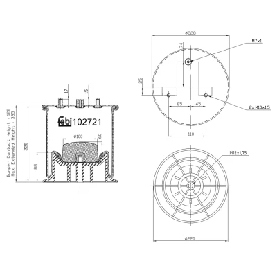 Kuva FEBI BILSTEIN 102721 Metallipalje, ilmajousitus