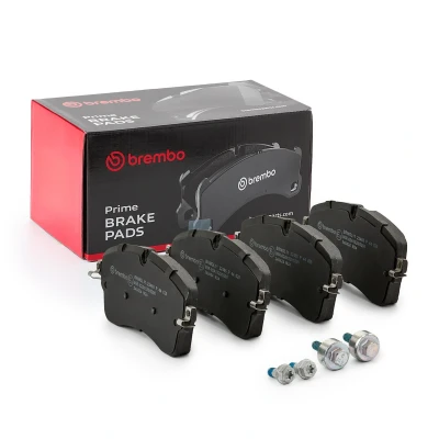 Kuva BREMBO P 44 028 Jarrupalat Ilman kulumisenilmaisinta Jarrusatulan ruuveilla tarvikkeita LAND ROVER: Range Rover Evoque, Discovery 5