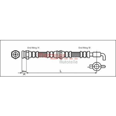 Kuva METZGER 4114780 Jarruletku 418 M10 x 1 MAZDA: FAMILIA 4, 626 V Hatchback, MX 3