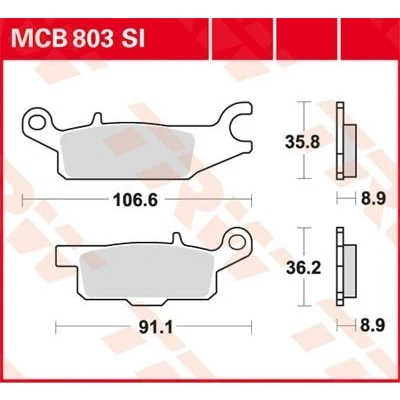 Kuva TRW Sinter Offroad MCB803SI Jarrupalat Taka akseli