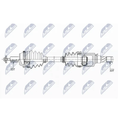 Kuva Vetoakseli, Taka akseli, oikea Smart Fortwo cabrio, coupé OE 451 357 13 00, 01, A 06 01