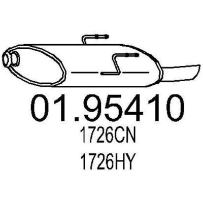 Kuva MTS 01.95410 Takaäänenvaimennin 645 PEUGEOT: 406 Sedan