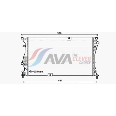 Kuva PRASCO RTA2601 Jäähdytin Alumiini 780 470 34, 26 Jäähdytysrivat mekaan. kiinnitetyt OPEL: Vivaro A Combi, Van