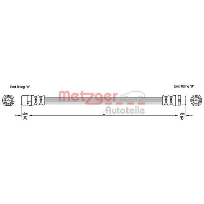 Kuva METZGER 4110251 Jarruletku 358 AUDI: A8 D3