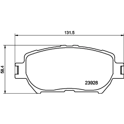 Kuva HELLA 8DB 355 010 431 Jarrupalat Ei kulumisenilmaisimelle LEXUS: IS 2, GS III, TOYOTA: Camry V Sedan