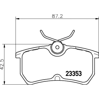 Kuva HELLA 8DB 355 018 411 Jarrupalat Ei kulumisenilmaisimelle Jarrusatulan ruuveilla FORD: FIESTA 6, 5, Focus Mk1 Farmari