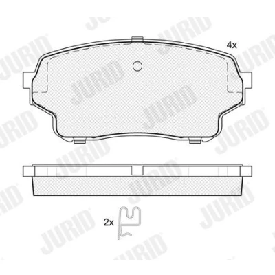 Kuva JURID 574095J Jarrupalat akustisella kulumavaroittimella Ilman tarvikkeita SUZUKI: Grand Vitara 2 SUV, 1 SUV