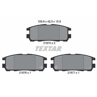 Kuva TEXTAR 2187501 Jarrupalat akustisella kulumavaroittimella OPEL: Frontera B SUV, A Sport SUV Cabriolet,