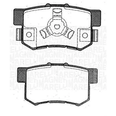 Kuva MAGNETI MARELLI 363916060463 Jarrupalat akustisella kulumavaroittimella HONDA: CR V 3, Accord 8 Kombi, 7 Limousine