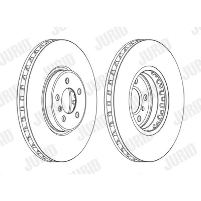 Kuva JURID 562522JC 1 Jarrulevyt 365 36 5 120 Tuuletettu pinnoitettu Ruuveilla BMW: X5, X6