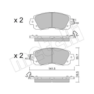Kuva METELLI 22 1080 0 Jarrupalat NISSAN: Leaf I