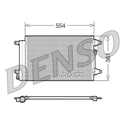 Kuva DENSO DCN32015 Ilmastoinnin Lauhdutin Vedenerottimella 554x361x16 R 134a 554 FORD: S Max Mk1, Galaxy Mk1 MPV