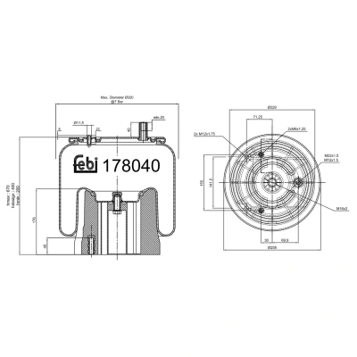 Kuva FEBI BILSTEIN 178040 Metallipalje, ilmajousitus