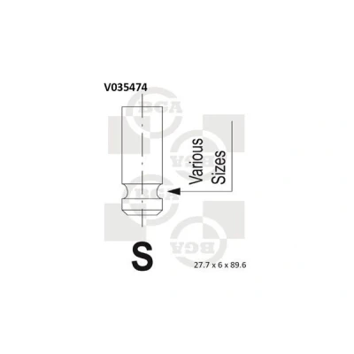 Kuva BGA V035474 Imuventtiili 27,7mm ROVER: 75, LAND Freelander I SUV