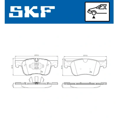 Kuva SKF VKBP 80086 Jarrupalat Kulumisenilmaisemelle