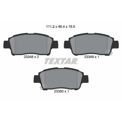 Kuva TEXTAR 2334803 Jarrupalat akustisella kulumavaroittimella TOYOTA: Yaris III Hatchback, I Hatchback