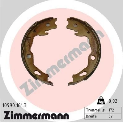 Kuva Jarrukenkäsarja, Taka akseli Zimmermann 10990.161.3 nissan x trail iii, van, renault koleos ii OE 44060 4BA1A, D4060 4CU1A