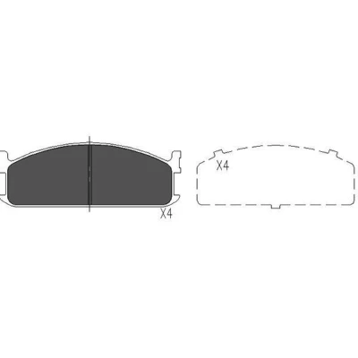Kuva KAVO PARTS KBP 3505 Jarrupalat