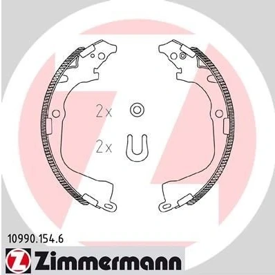 Kuva ZIMMERMANN 10990.154.6 Jarrukengät 295 57 Valokuva vastaa toimituslaajuutta VOLKSWAGEN: Amarok Pick up
