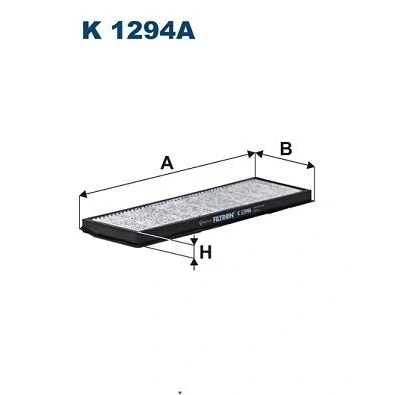 Kuva FILTRON K 1294A Raitisilmasuodatin Aktiivihiilisuodatin 377 123 20 SCANIA: L,P,G,R,S series, P,G,R,T series