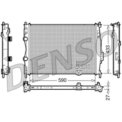 Kuva DENSO DRM46019 Jäähdytin Alumiini 590 433 27