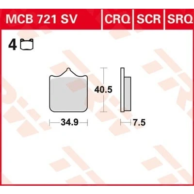 Kuva TRW Hyper Carbon Racing MCB721CRQ Jarrupalat