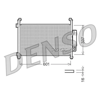 Kuva DENSO DCN40007 Ilmastoinnin Lauhdutin Vedenerottimella 601x337x16 R 134a 601 HONDA: CIVIC 8 Hatchback,