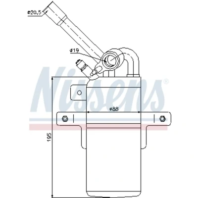 Kuva NISSENS 95331 Ilmastoinnin Kuivain R 134a Alumiini FORD: Transit Connect Mk1 Van