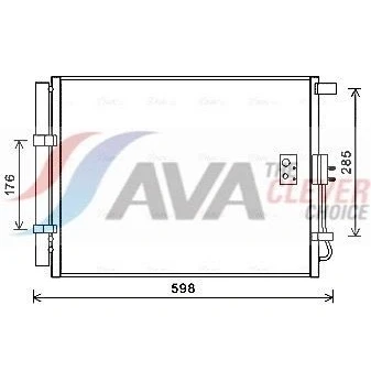 Kuva PRASCO HY5373D Ilmastoinnin Lauhdutin Vedenerottimella 13,3 8,9 Alumiini 500 R 134a HYUNDAI: i30 II Farmari