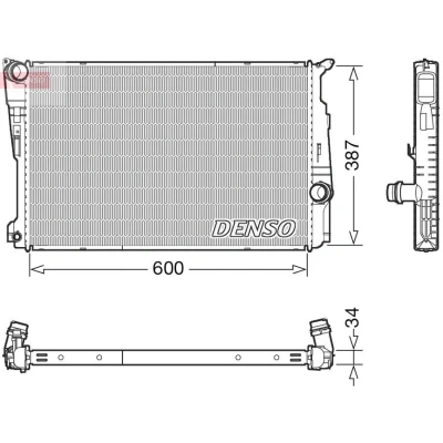 Kuva DENSO DRM05006 Jäähdytin 600 409 34