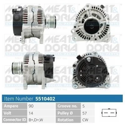 Kuva MEAT &amp; DORIA 5510402 Laturi 14V 90A