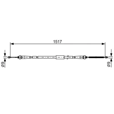 Kuva BOSCH 1 987 482 639 Käsijarruvaijeri 1517