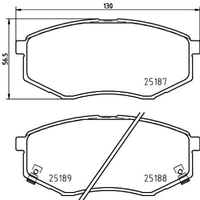 Kuva HELLA 8DB 355 037 981 Jarrupalat Sis. kulumisenilmaisimen Tarvikkeilla KIA: Optima / K5 Sedan