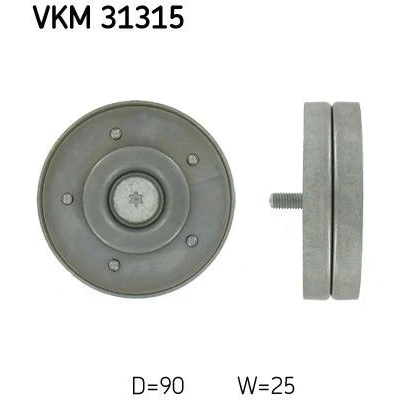 Kuva SKF VKM 31315 Ohjainrulla Kiinnitysmateriaalilla AUDI: A4 B8 Avant, Q5, Sedan, VOLKSWAGEN: Multivan 5 (7HM, Transporter 6,
