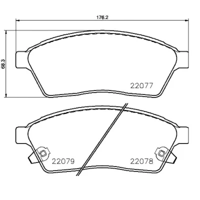 Kuva BREMBO P 09 009 Jarrupalat akustisella kulumavaroittimella Tarvikkeilla SAAB: 9 4X SUV
