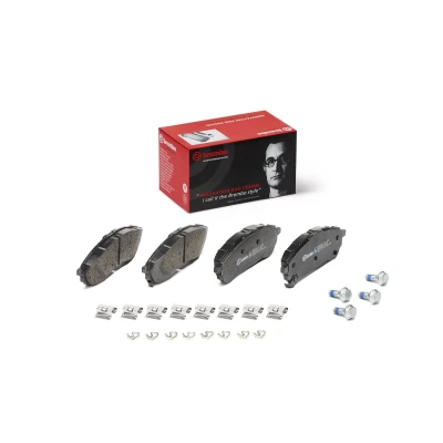 Kuva BREMBO P 24 235 Jarrupalat akustisella kulumavaroittimella Huudonvaimennuspellillä, Jarrusatulan ruuveilla Tarvikkeilla FORD: Ranger Mk3