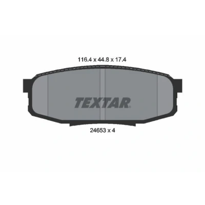 Kuva TEXTAR 2465301 Jarrupalat Ei kulumisenilmaisimelle TOYOTA: Land Cruiser 200
