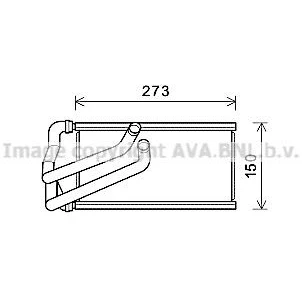 Kuva PRASCO CR2033 Jäähdytin Alumiini 665 328 36 Jäähdytysrivat juotetut CHRYSLER: Voyager / Grand 3