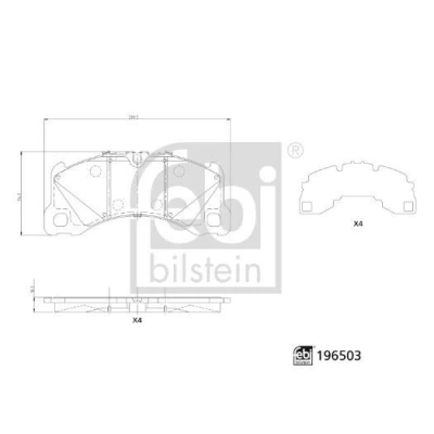 Kuva FEBI BILSTEIN 196503 Jarrupalat Etuakseli valmius kulumisenilmaisemelle PORSCHE: Cayenne, Macan