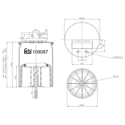 Kuva FEBI BILSTEIN 109087 Metallipalje, ilmajousitus