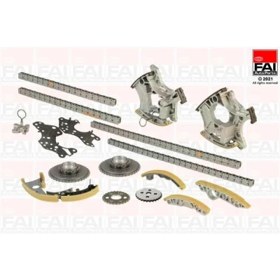 Kuva FAI AutoParts TCK247 Jakoketjusarja Tiivisteillä, Hammaspyörillä Yksinkertainen, Niittiketju AUDI: A6 C6 Avant, A4 B7 Sedan, Sedan