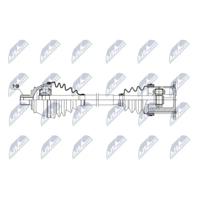 Kuva Vetoakseli, Etuakseli, oikea AUDI A6 C6, C6 Avant, A8 D3 OE 4F0407272N