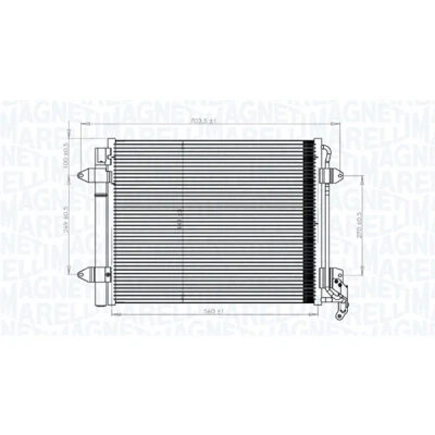 Kuva MAGNETI MARELLI 350203833000 Ilmastoinnin Lauhdutin Vedenerottimella 560x448x16 448 560 16