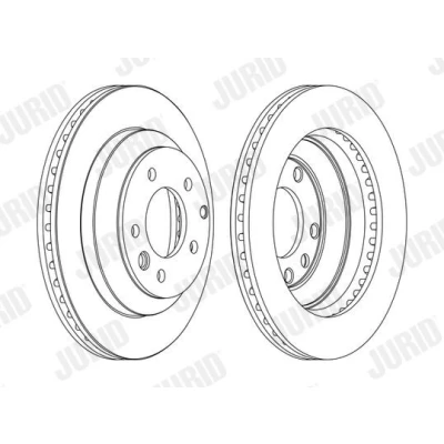 Kuva JURID 562393JC 1 Jarrulevyt 330 28 5 130 Tuuletettu pinnoitettu ilman ruuveja PORSCHE: Cayenne, AUDI: Q7, VOLKSWAGEN: Touareg II, I
